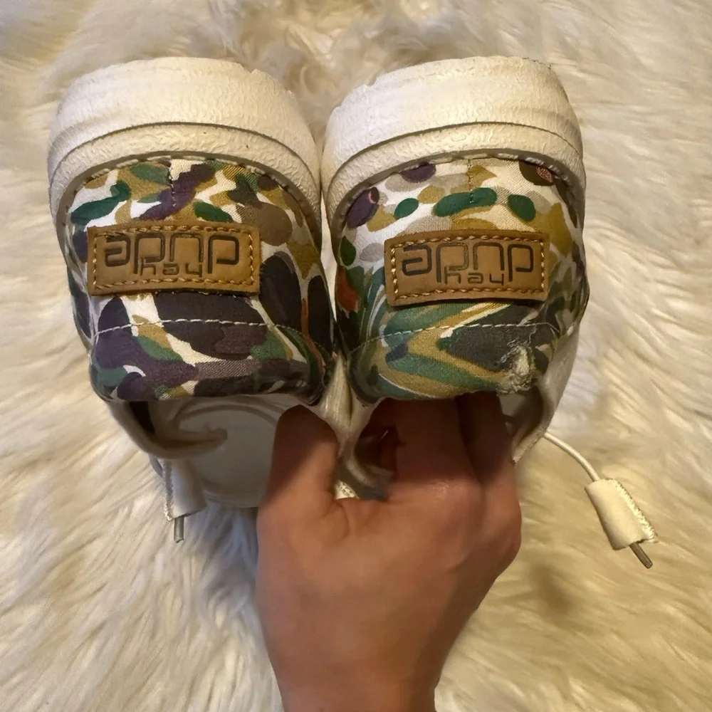 Hey Dude White and Multicolor Slip-On Shoes - Picture 2 of 3